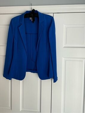 Pure Collection Cobalt Blue Open-Front Blazer